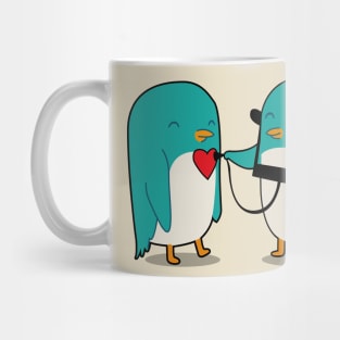 Cute Birdsong big heart Mug